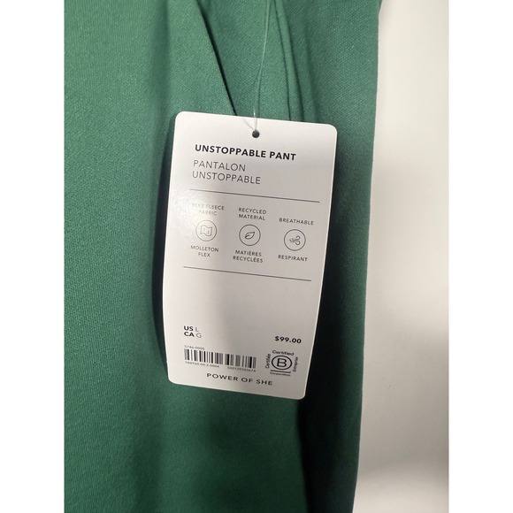 Athleta Green Unstoppable Pants Women Size L Drawstring Pockets Athleisure - Picture 9 of 11